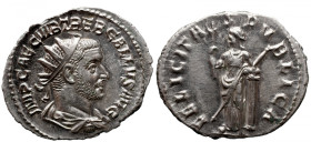 Roman Imperial 
TREBONIANUS GALLUS (252-253). Antoninianus. Rome. 
Obv: IMP CAE C VIB TREB GALLVS AVG. Radiate, draped and cuirassed bust right. 
R...