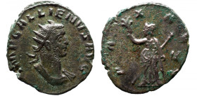 Roman Imperial 
GALLIENUS (253-268). Antoninianus. Rome. 
 Obv: IMP GALLIENVS AVG. Radiate head right. 
 Rev: PAX AVG / V Pax standing left, holdin...