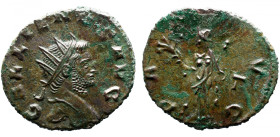 Roman Imperial 
GALLIENUS (253-268). Antoninianus. Rome. 
 Obv: GALLIENVS AVG. Radiate head right. 
 Rev: PAX AVG / T Pax standing left, holding br...