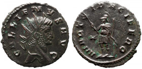 Roman Imperial 
GALLIENUS (253-268). Antoninianus. Rome. 
Obv: GALLIENVS AVG. Radiate head right. 
Rev: MARTI PACIFERO / H. Mars standing left, lea...