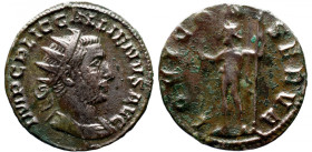 Roman Imperial 
GALLIENUS (253-268). Antoninianus. Rome. 
Obv: IMP C P LIC GALLIENUS AVG. Radiate and cuirassed bust right. 
Rev: IOVI CONSERVA. Ju...