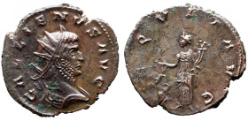 Roman Imperial 
GALLIENUS (253-268). Antoninianus. Siscia. 
Obv: GALLIENVS AVG. Radiate and cuirassed bust right. 
Rev: AEQVIT AVG. Aequitas standi...