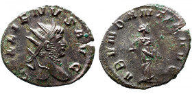 Roman Imperial 
GALLIENUS (253-268). Antoninianus. Rome. 
Obv: GALLIENVS AVG. Radiate head right. 
Rev: ABVNDANTIA AVG. Abundantia standing right, ...