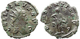 Roman Imperial 
GALLIENUS (253-268). Antoninianus. Rome. 
Obv: GALLIENVS AVG. Radiate head right. 
Rev: ABVNDANTIA AVG / B. Abundantia standing rig...