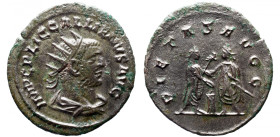 Roman Imperial 
Gallienus, 253-268. Antoninianus, Samosata, 
Obv: IMP C P LIC GALLIENVS AVG, radiate, draped and cuirassed bust to right 
Rev: PIET...