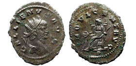Roman Imperial 
GALLIENUS (253-268). Antoninianus. Rome. 
Obv: GALLIENVS AVG. Radiate head right. 
Rev: INDVLGENT AVG / P. Indulgentia seated left ...