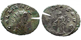 Roman Imperial 
GALLIENUS (253-268). Antoninianus. Rome. 
Obv: GALLIENVS AVG. Radiate and cuirassed bust right. 
Rev: VBERITAS AVG. Uberitas standi...