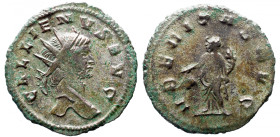 Roman Imperial 
GALLIENUS (253-268). Antoninianus. Rome. 
Obv: GALLIENVS AVG. Radiate and cuirassed bust right. 
Rev: VBERITAS AVG. Uberitas standi...