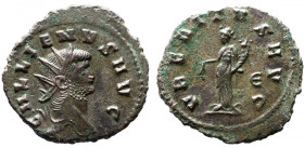 Roman Imperial 
GALLIENUS (253-268). Antoninianus. Rome. 
Obv: GALLIENVS AVG. Radiate and cuirassed bust right. 
Rev: VBERITAS AVG. Uberitas standi...