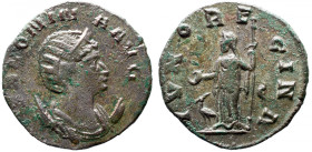 Roman Imperial 
SALONINA (Augusta, 254-268). Antoninianus. Rome. 
Obv: SALONINA AVG. Draped bust right, wearing stephane and set upon crescent. 
Re...