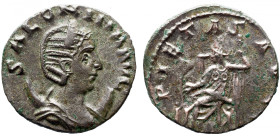 Roman Imperial 
SALONINA (Augusta, 254-268). Antoninianus. Rome. 
Obv: SALONINA AVG. Diademed and draped bust right, set on crescent. 
Rev: PIETAS ...