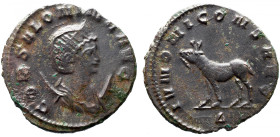 Roman Imperial 
SALONINA (Augusta, 254-268). Antoninianus. Rome. 
Obv: COR SALONINA AVG. Diademed and draped bust right, set on crescent. 
Rev: IVN...