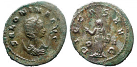 Roman Imperial 
SALONINA (Augusta, 254-268). Antoninianus. Rome. 
Obv: SALONINA AVG. Diademed and draped bust right, set on crescent. 
Rev: PIETAS ...