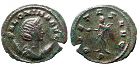 Roman Imperial 
SALONINA (Augusta, 254-268). Antoninianus. Siscia. 
Obv: SALONINA AVG. Diademed and draped bust right, set on crescent. 
Rev:PIETAS...