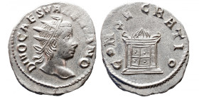 Roman Imperial 
DIVUS VALERIAN II (Died 258). Antoninianus. Rome. 
Obv: DIVO CAES VALERIANO. Radiate head right. 
Rev: CONSECRATIO. Lighted altar. ...