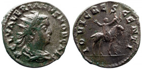 Roman Imperial 
SALONINUS (Caesar, 258-260). Antoninianus. Rome. 
Obv: P C L VALERIANVS NOB CAES Radiate, draped and cuirassed bust of Valerian II t...