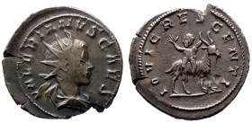 Roman Imperial 
VALERIAN II (Caesar, 256-258). Antoninianus. Colonia Agrippinensis. 
Obv: VALERIANVS CAES. Radiate and draped bust right. 
Rev: IOV...