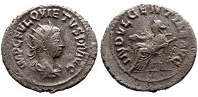 Roman Imperial 
QUIETUS (Usurper, 260-261). Antoninianus. Samosata. 
Obv: IMP C FVL QVIETVS P F AVG. Radiate, draped and cuirassed bust right. 
Rev...