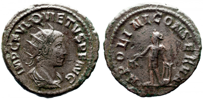 Roman Imperial 
QUIETUS (Usurper, 260-261). Antoninianus. Samosata. 
Obv: IMP ...