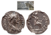NGC Roman Imperial 
TIBERIUS (14-37). Denarius. "Tribute Penny" type. Lugdunum. NGC CH-VF 
Obv: TI CAESAR DIVI AVG F AVGVSTVS. 
Laureate head right...