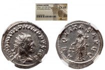 NGC Roman Imperial 
PHILIP I 'THE ARAB' (244-249). Antoninianus. Rome. NGC CH-XF 
Obv: IMP M IVL PHILIPPVS AVG. Radiate, draped and cuirassed bust r...