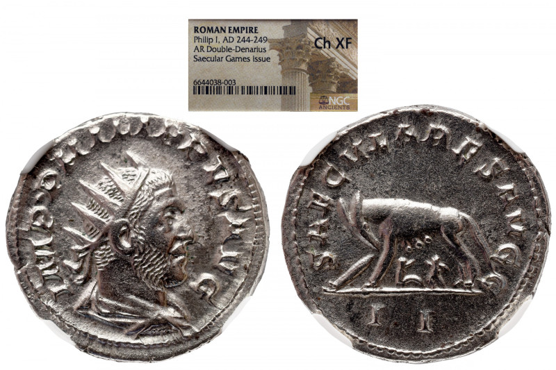 NGC Roman Imperial 
PHILIP I 'THE ARAB' (244-249). Antoninianus. Rome. Saecular...