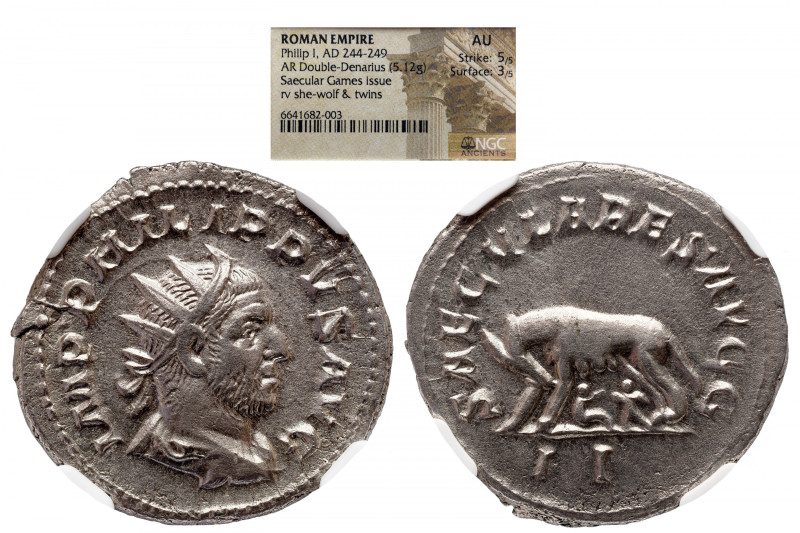 NGC Roman Imperial 
PHILIP I 'THE ARAB' (244-249). Antoninianus. Rome. Saecular...
