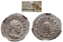 NGC Roman Imperial 
PHILIP I 'THE ARAB' (244-249). Antoninianus. Rome. Saecular Games/ 1000th Anniversary of Rome issue. NGC CH-AU 
Obv: IMP PHILIPP...