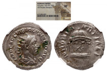 NGC Roman Imperial 
VOLUSIAN (251-253). Antoninianus. Rome. NGC XF 
Obv: IMP CAE C VIB VOLVSIANO AVG. Radiate, draped and cuirassed bust right. 
Re...