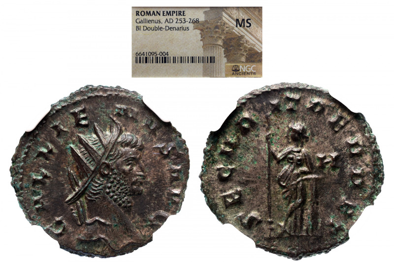 NGC Roman Imperial 
GALLIENUS (253-268). Antoninianus. Rome. NGC MS 
Obv: GALL...