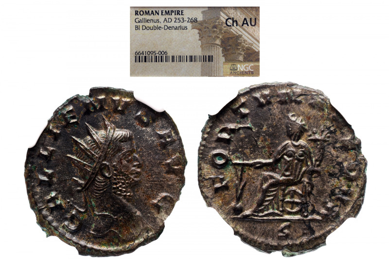 NGC Roman Imperial 
GALLIENUS (253-268). Antoninianus. Rome. NGC CH-AU 
GALLIE...
