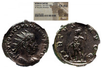 NGC Roman Imperial 
GALLIENUS (253-268). Antoninianus. Rome. NGC CH-AU 
Obv: IMP C P LIC GALLIENVS AVG. Radiate and cuirassed bust right. 
Rev: VIR...