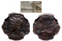 NGC Roman Imperial 
CONSTANTINE I 'THE GREAT' (307/10-337). Commemorative Series. Follis. Siscia. NGC CH-VF 
Obv: VRBS ROMA. Helmeted and mantled bu...