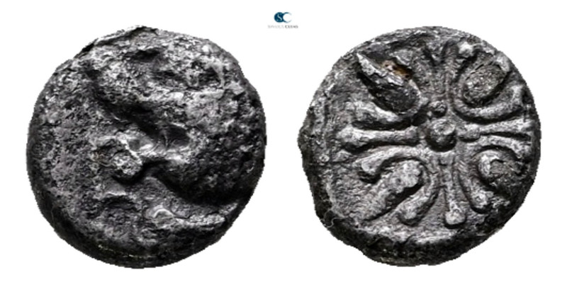 Satraps of Caria. Hekatomnos 392-377 BC. 
Obol AR

8 mm, 0,72 g



Nearly...