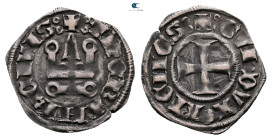 Principality of Achaea. Gui II de La Roche AD 1287-1308. 
Denier Tournois BI

20 mm, 0,77 g



Very Fine
