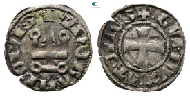 Principality of Achaea. Gui II de La Roche AD 1287-1308. 
Denier Tournois BI

19 mm, 0,71 g



Very Fine