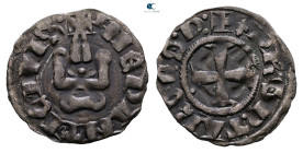 Principality of Achaea. Philippe de Taranto AD 1307-1313. 
Denier Tournois BI

19 mm, 0,74 g



Very Fine