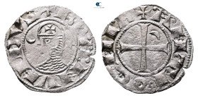 Principality of Antioch. Antioch. Bohemond III AD 1163-1201. 
Denier AR

18 mm, 0,91 g



Very Fine