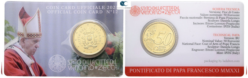 Vatikan. AD 2021. 
Coincard No12

 mm, g



Mint State