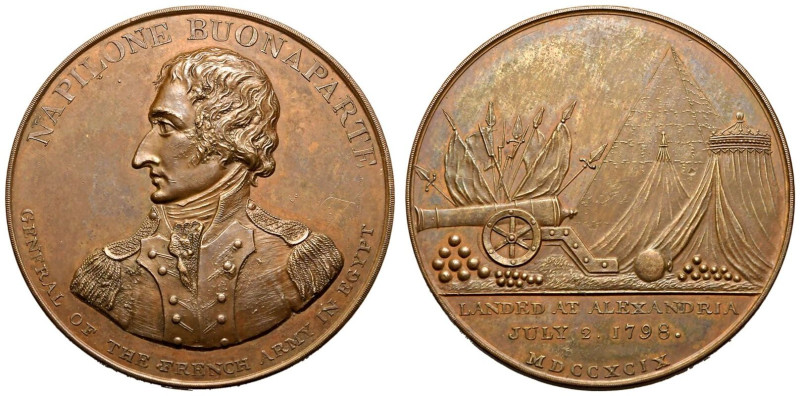 GREAT BRITAIN.
Bronze Medal, 1799.
Unsigned, on Napoleon's landing in Alexandr...