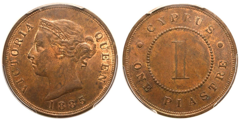 CYPRUS. BRITISH ADMINISTRATION. Victoria, 1837-1901.
Copper 1 Piastre, 1885.
...