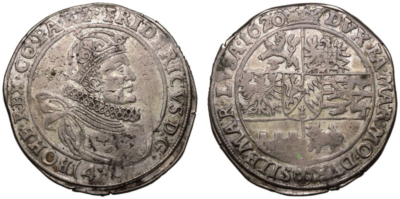 AUSTRIA. Frederick, 1619-21.
Silver 48 Kreuzer, 1620. Prague.
Mint master P. S...