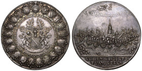 FRANCE. CITY OF STRASBOURG.
Silver Medal, 1678. City Guilds.
Paying tribute to the Guilds of Strasbourg.
The power of city guilds increased signifi...
