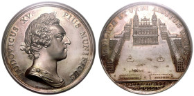 FRANCE. Louis XV, 1715-74.
Silver Medal, 1754.
On the construction of Place Saint-Sulpice in Paris 1754, Paris.
Obv.: LOUIS XV. - MORE MUNIFICUS; l...