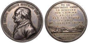 FRANCE. 
Silver Medal, 1793. 
By Loos on the execution of Philipp Joseph &Eacute;galit&eacute; (duc d'Orl&eacute;ans). 
His bust left. / Writing, s...