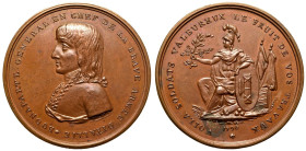 FRANCE. Napoleon I.
Bronze Medal, 1796. Restrike.
Bust of Napol&eacute;on Bonaparte left, P . F . in truncation; BUONAPARTE GENERAL EN CHEF DE LA BR...