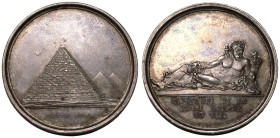 FRANCE. Napoleon, as General de l'arm&eacute;e d'Orient. .
Silver Medal, An VII, 1798 (1845).
By N. G. Brenet, celebrating the conquest of Lower Egy...