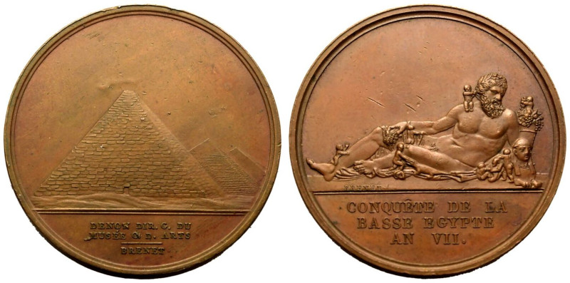 FRANCE. Napoleon, as General de l'arm&eacute;e d'Orient.
Bronze Medal, An VII, ...
