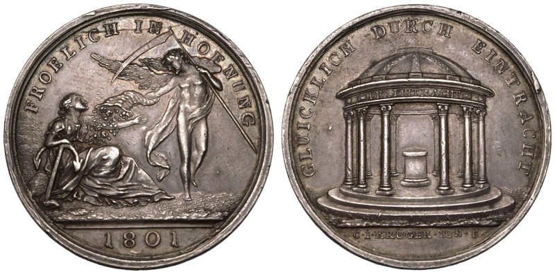 FRANCE. CONSULATE. Napoleon Bonaparte, (as Premier Consul).
Silver Medal, 1801....