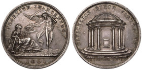 FRANCE. CONSULATE. Napoleon Bonaparte, (as Premier Consul).
Silver Medal, 1801. Peace of Luneville.
Dies by C. J. Kr&uuml;ger.
Obv. GLUICKLICH DURC...